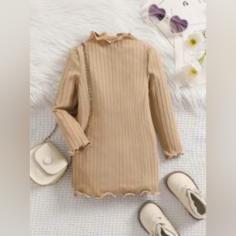 Shein Baby Girl Ruffle Hem Long Sleeve Dress